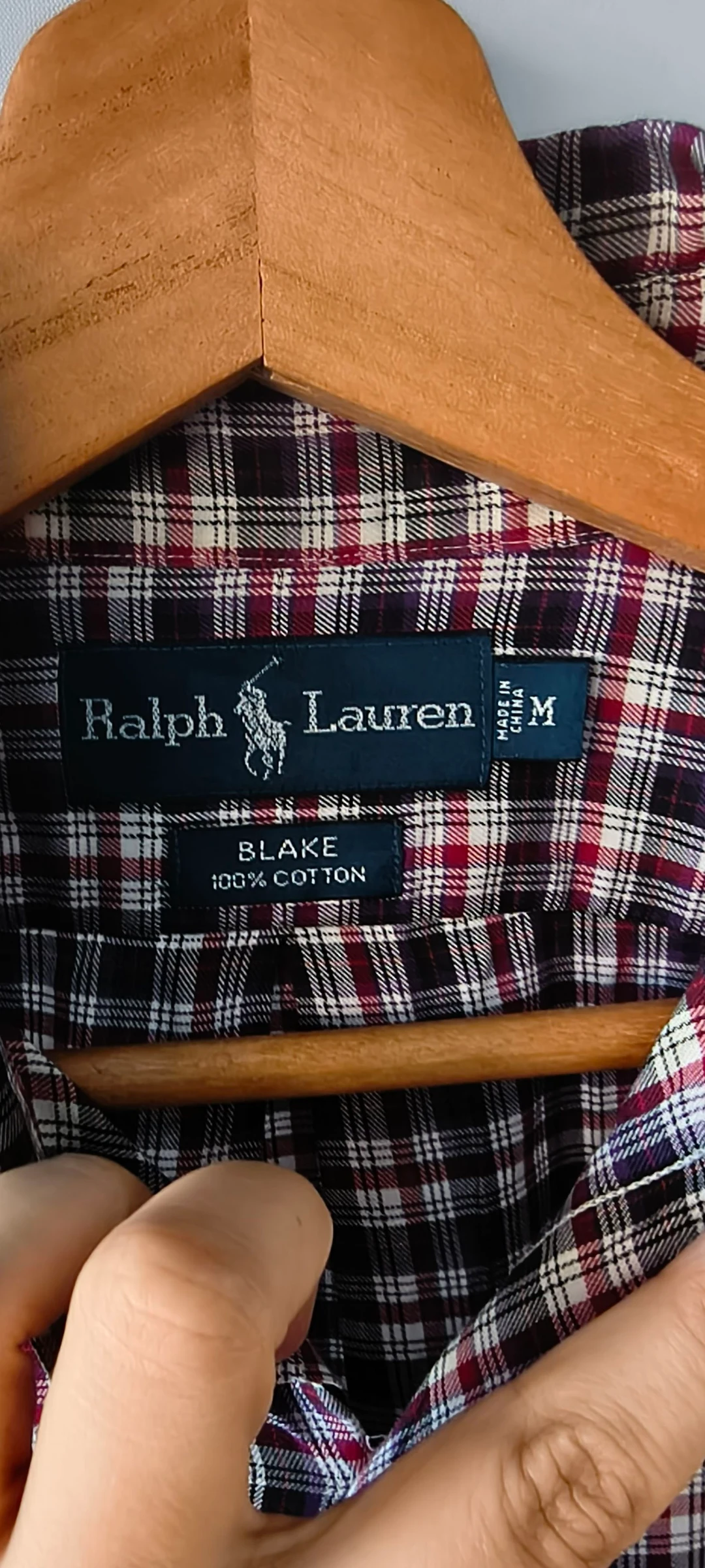 Ralph Lauren Blake Shirt – Classic Check – 100% Cotton – M #307. – photo 5